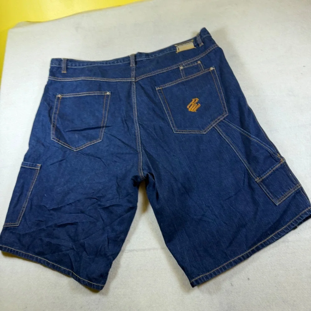 Rocawear Mens Denim Carpenter Shorts Dark Wash Blue Baggy Hip Hop Y2K Size 50